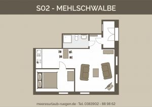 Bild 2: S02 Insel Rügen gemütliche Fewo, zentraler Lage nahe der Kreidefelsenküste