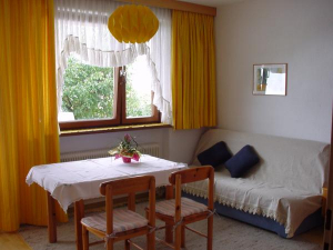 Teilansicht Wohnzimmer Bild 4: Ausblick Lienzer Dolomiten - Ferienwohnung