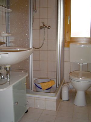Duschbad mit WC.