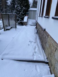 Terrasse ist nur von außen erreichbar,verfügt über eine Außensteckdose - Bild 21: Ferienwohnung Fischer „Am Greifenbachstauweiher“
