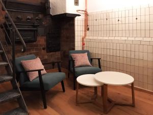 Sitzecke vor Backofen